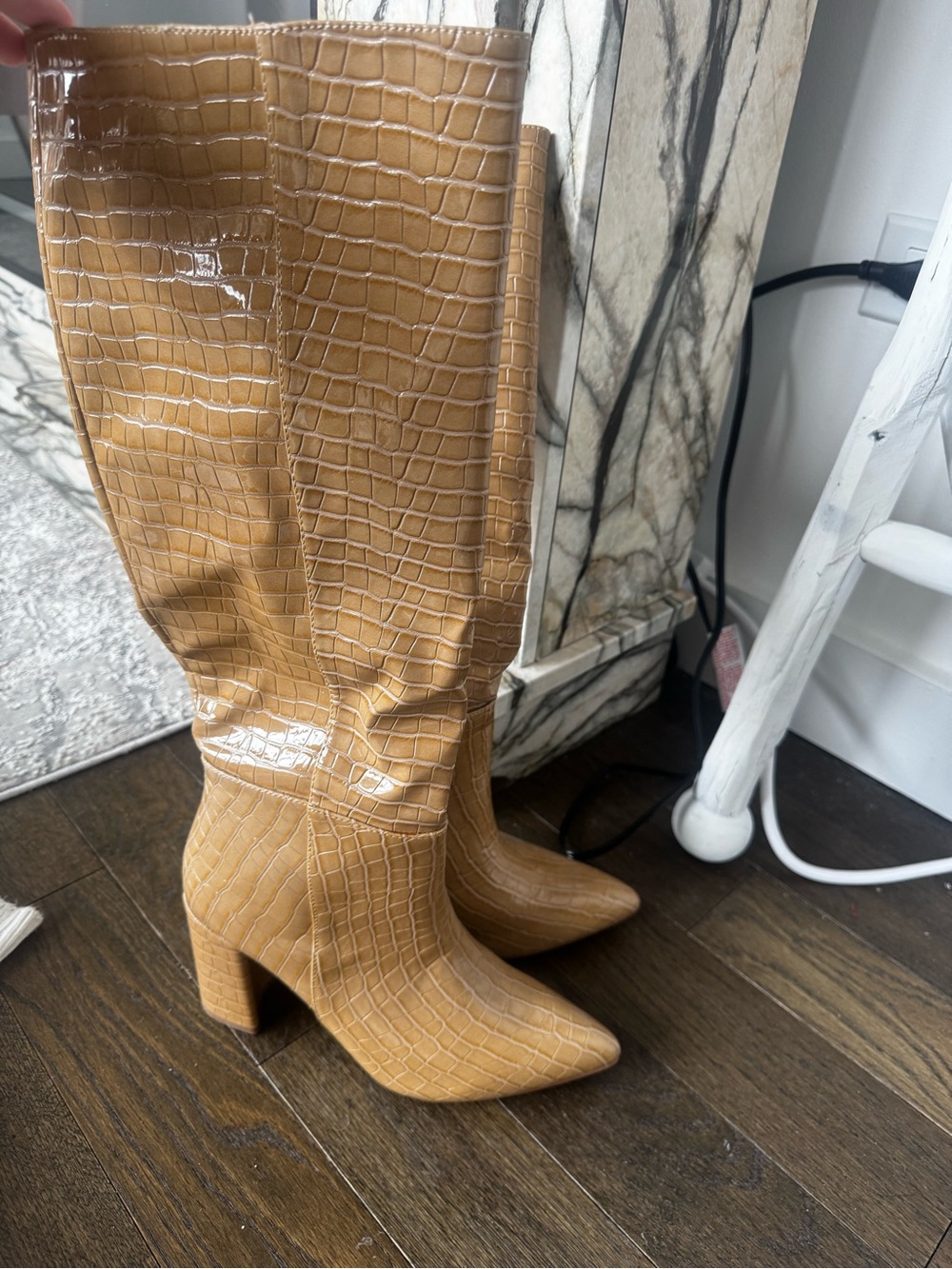 Tall Tan Knee-High Boots